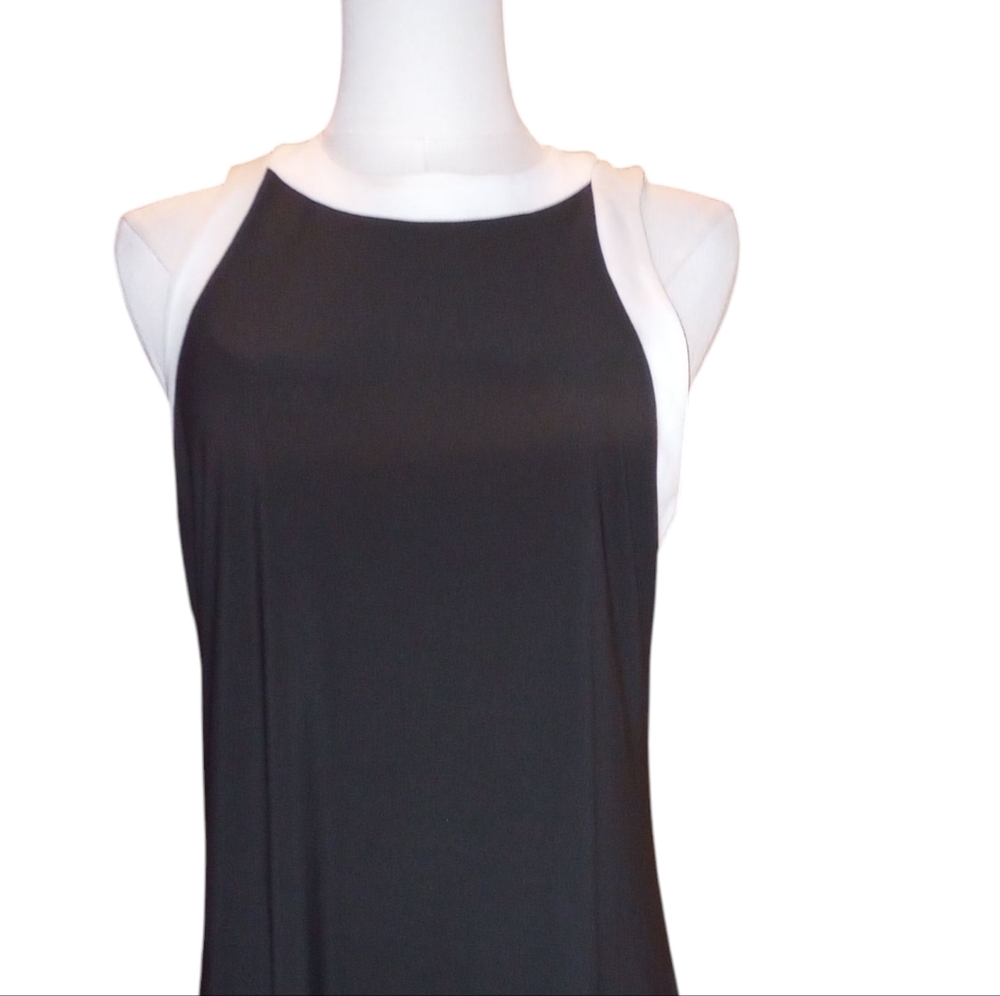 Tiana B. Black and White Sleeveless Midi Dress - Picture 2 of 4